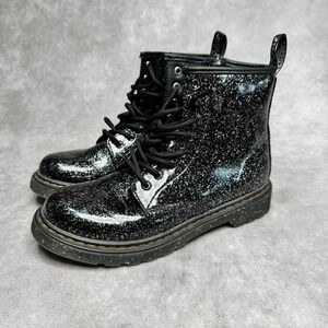 Dr Marten Black Lace Up Combat Boots Junior 1460 J Size US 5 Ladies 36 EU